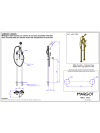 Mélangeur bain douche sur colonnes - INDUSTRY - MARGOT - margot_me_langeur_bain_douche_industry_m81-3309_schema
