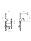 THETIS - Mitigeur Evier avec douchette sur plan - MARGOT - margot_thetis_douchette_cuisine_shema