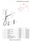 Piéces détachées GARY Douchette 100288 - mitigeur_franke_gary_100288_schema
