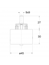 Cartouche Céramique mitigeur évier FARFALLE FR13251 - ONDYNA - ondyna_cartouche_ceramique_pd00014_6
