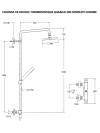 COLONNE DE DOUCHE QUARELO 250  THERMOSTATIQUE COMPLETE CHROME - plan_colonne_de_douche_thermostique_quarelo_250_complete_chrome_qd47851