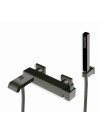 MITIGEUR QUADRI NOIR MAT BAIN-DOUCHE MURAL  - qm10013
