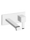 QUADRI MITIGEUR CHROME LAVABO MURAL BEC CASCADE - qm27651