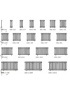 STYLO Radiateur Fonte - TERMA - radiateur_fonte_dimensions_stylo_terma