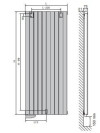 TAMARI V - Radiateur Electrique - FINIMETAL - radiateur_tamari_v_finimetal_electrique_blanc_dimensions