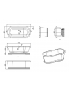 Baignoire Ilot LONDON  RONDE 1800 mm - schema_baignoire_london_ronde_1800_mm_burlington