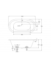 Baignoire Ilot WINDSOR BURLINGTON - schema_baignoire_retro_windsor_150_cm_burlington-e4