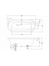 Baignoire Ilot WINDSOR BURLINGTON - schema_baignoire_retro_windsor_burlington-e3