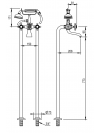 ENSEMBLE MELANGEUR ASCOTT + COLONNES POUR BAIGNOIRE SUR PIEDS - schema_ensemble_melangeur_et_colonnes_ascott_pour_baignoire_sur_pieds