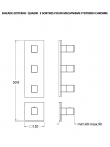 FAÇADE QUADRI 3 SORTIES THERMOSTATIQUE DOUCHE MITIGEUR CHROME - schema_facade_externe_xq88351_quadri_3_sorties_pour_mecanisme_pd70300_chrome