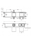 BATI MECANISME BOX THERMOSTATIQUE ENCASTRE 3 SORTIES  - schema_mecanisme_box_encastre_mitigeur_themostatique_douche_3_voies_cs10000_ondyna