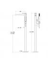 MITIGEUR BAIN-DOUCHE QUADRI S MONOCOLONNE   - schema_mitigeur_bain_douche_monocolonne_quadri_s_ondyna_qs18951