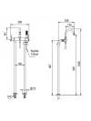 Bain-douche sur double colonne thermostatique MINOÉ pour baignoire îlot - schema_mitigeur_thermostatique_double_colonne_minoe_horus_47798