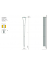 RADIATEUR LAMPE LUCAL CHAUFFAGE CENTRAL 1800 x 250 MM  742 WATTS - schema_radiateur_lampe_lucal_chauffage_central_brem_1