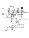 Batterie Bain / Douche ASCOTT 4 trous sur plan - schema_robinet_melangeur_bain_douche_4_trous_ascott_horus_62-464_65-464