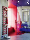 GRID - Sèche Serviette TERMA - seche_serviette_grid_de_terma_avec_etagere_rouge