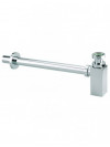 SIPHON LAITON LAVABO KUBIK - Chrome - VALENTIN  - siphon-de-vasque-avec-sortie-murale-et-rosace-integre-hauteur-reglable-laiton-chrome-1