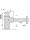 SIPHON LAITON LAVABO - Chrome - VALENTIN  - siphon-design-cylindrix-reglable-pour-lavabo-sortie-murale-300-mm-d-32-mm-laiton-chrome-1