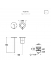 MITIGEUR MURAL Or Brossé PVD 180 mm TRIVERDE - tv25777_triverde_lavabo_mural_mitigeur_ondyna_sch_ma_1_2_1_1