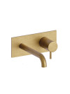 MITIGEUR OR BROSSÉ PVD LAVABO MURAL 225 mm TRIVERDE  - tv25896p