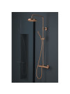 COLONNE DOUCHE OR ROSÉ BROSSÉ THERMOSTATIQUE COMPLETE TRIVERDE - tv48634p_or_rose__brosse__colonne_douche_triverde_ondyna