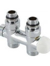 Kit Vanne en H pour Radiateur - POLETTI - v371_chrome_vanne_en_h_poletti_monotube