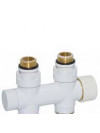 Kit Vanne en H pour Radiateur - POLETTI - v375_blanc_vanne_en_h_poletti_monotube