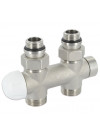 Kit Vanne en H pour Radiateur - POLETTI - v375_nickel_poletti_vanne_en_h