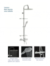 OPIUM - Colonne de douche thermostatique ronde - ELLE & LUI - VALENTIN  - valentin_opium_colonne_de_douche_pomme400_bain_tablette