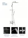 TOUAREG - Colonne de douche thermostatique carrée - ELLE & LUI - VALENTIN  - valentin_touareg_colonne_de_douche_pomme400_bain_tablette