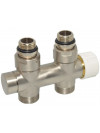 Kit Thermostatique entraxe 50 mm - vanne_en_h_droite_v375_nickel_poletti_1