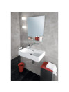 LAVABO CERAMIQUE QUARELO A POSER OU MURAL SANS PERCAGE ROBINETTERIE - vc44209_002