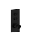 FAÇADE TRIVERDE THERMOSTATIQUE ENCASTRÉE THERMO TWIST 2 SORTIES XT612 - xt61213_noir_mat_pvd_fac_ade_2_voies_ondyna_thermo_twist