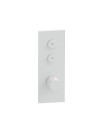 FAÇADE TRIVERDE THERMOSTATIQUE ENCASTRÉE THERMO TWIST 2 SORTIES XT612 - xt61224_blanc_mat_pvd_fac_ade_2_voies_ondyna_thermo_twist