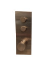 FAÇADE TRIVERDE THERMOSTATIQUE ENCASTRÉE THERMO TWIST 2 SORTIES XT612 - xt61234p_or_rose__brosse__pvd_fac_ade_2_voies_ondyna_thermo_twist