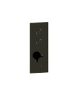 FAÇADE TRIVERDE THERMOSTATIQUE ENCASTRÉE THERMO TWIST 2 SORTIES XT612 - xt61272_chrome__noir_pvd_fac_ade_2_voies_ondyna_thermo_twist
