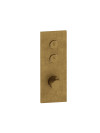 FAÇADE TRIVERDE THERMOSTATIQUE ENCASTRÉE THERMO TWIST 2 SORTIES XT612 - xt61292_vieux_bronze_pvd_fac_ade_2_voies_ondyna_thermo_twist