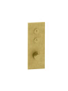 FAÇADE TRIVERDE OR BROSSÉ PVD 2 SORTIES THERMOSTATIQUE ENCASTRÉE THERMO TWIST XT61296P - xt61296p_or_brosse__pvd_fac_ade_2_voies_ondyna_thermo_twist_1