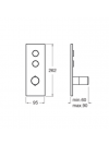 FAÇADE TRIVERDE THERMO TWIST 2 OU 3 VOIES - xt72251_thermostatique_douche_2_sorties_triverde_ondyna_cyberconfort_schema_3