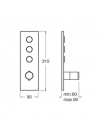 FAÇADE TRIVERDE THERMO TWIST 2 OU 3 VOIES - xt72351-thermostatique_3_sorties_ondyna_cyberconfort_sch_ma_3