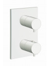 FAÇADE 2 SORTIES BLANC MAT THERMOSTATIQUE  TRIVERDE   - xt85224