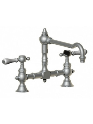 MELANGEUR EVIER VICTORIA 2 TROUS NICKEL MAT