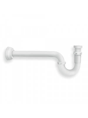 SIPHON LAVABO LAITON RETRO BLANC MAT