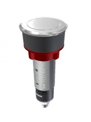 Bouton-poussoir rond Chromé