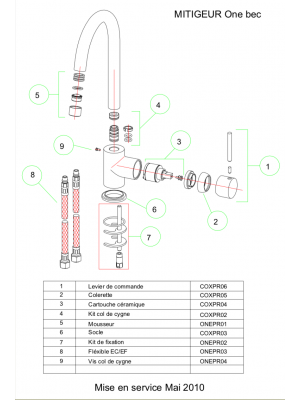 Cartouche céramique - ONE - FRANKE