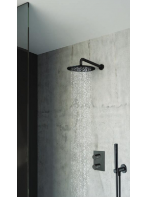 PACK ENCASTRE NOIR MAT DOUCHE THERMOSTATIQUE TRIVERDE CLASSIQUE