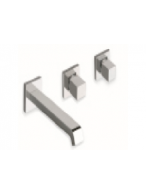 QUADRI MÉLANGEUR LAVABO MURAL CHROME