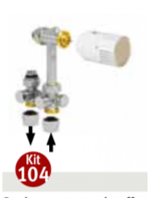 Kit 144 Droit CHAUFFER / REFROIDIR JAGA 50 mm Universelle 