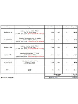DEVIS N° 25111/CCB/GODINIAUX