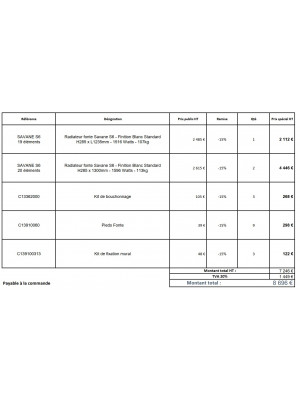 DEVIS N° 2512/CCB/BTR